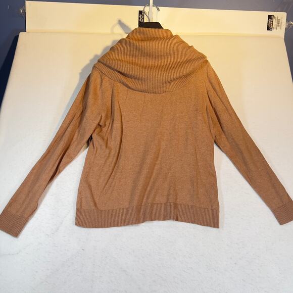 Soft Surroundings Angora Blend Sweater Womans M Oversized Zip Collar Style 25180 - Picture 8 of 9